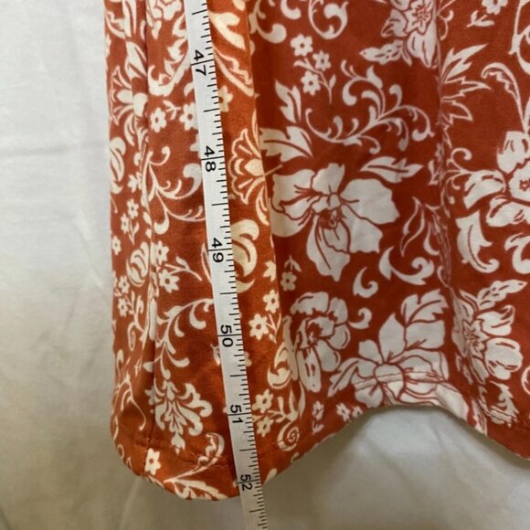 LUCKY BRAND Apricot Floral print Midi Dress Boho Sleeveless - Picture 12 of 14
